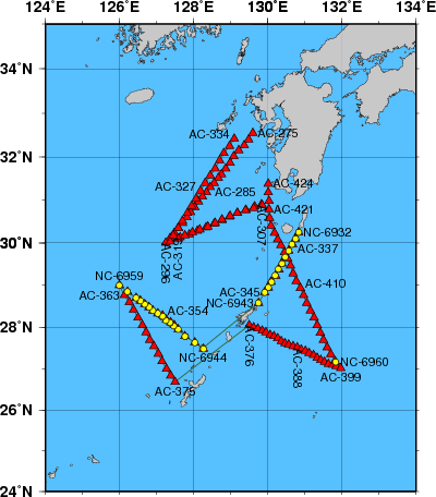 海洋観測点位置図