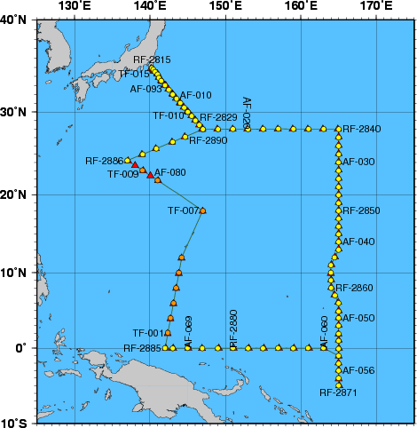 海洋観測点位置図