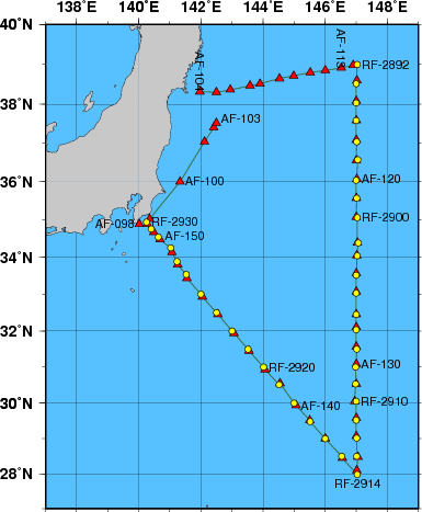海洋観測点位置図