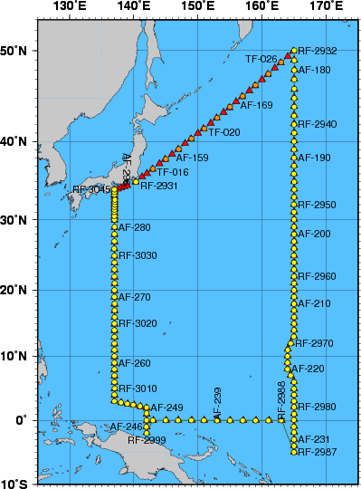 海洋観測点位置図