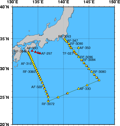 海洋観測点位置図