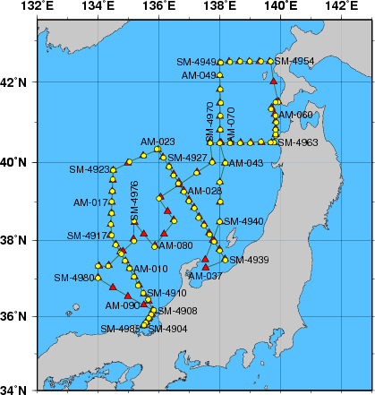 海洋観測点位置図