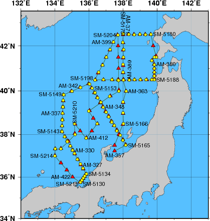 海洋観測点位置図