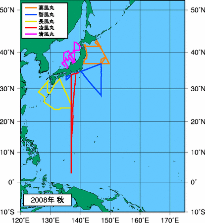 季節別観測点図