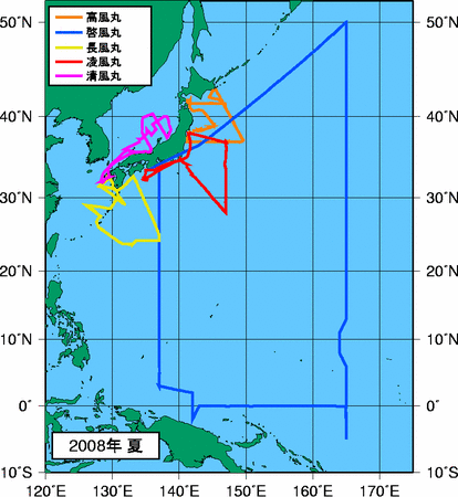 季節別観測点図