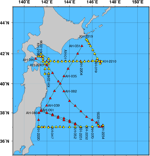 海洋観測点位置図