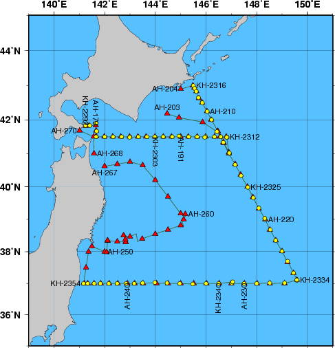 海洋観測点位置図