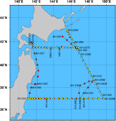 海洋観測点位置図