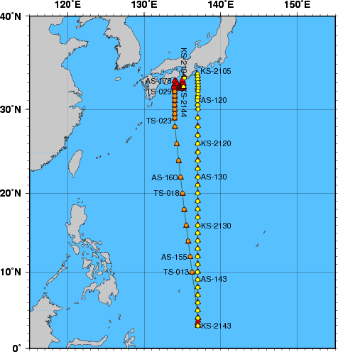 海洋観測点位置図