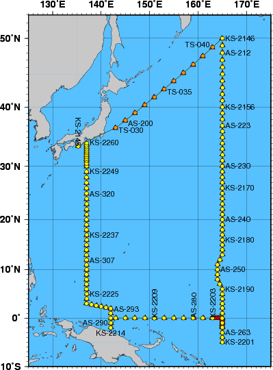 海洋観測点位置図
