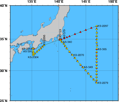 海洋観測点位置図