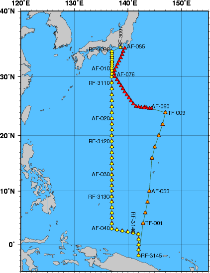 海洋観測点位置図