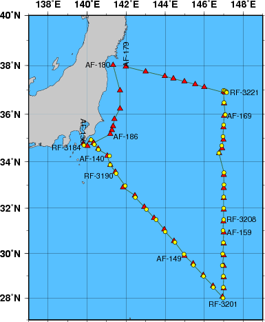 海洋観測点位置図