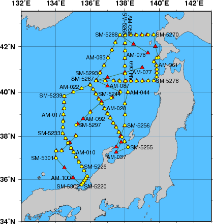 海洋観測点位置図