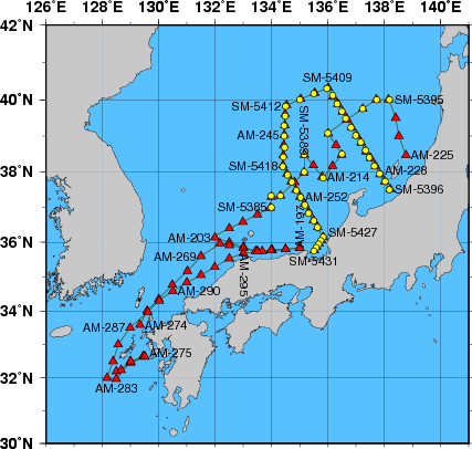 海洋観測点位置図