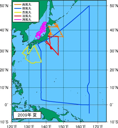 季節別観測点図
