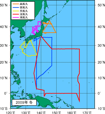 季節別観測点図