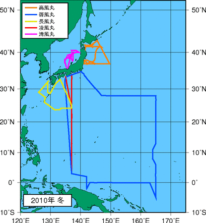 季節別観測点図
