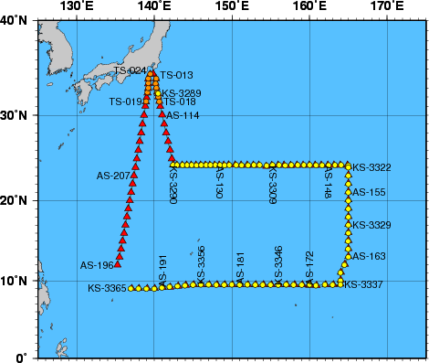海洋観測点位置図