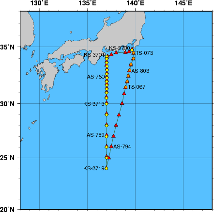 海洋観測点位置図