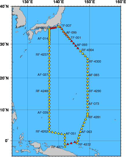 海洋観測点位置図