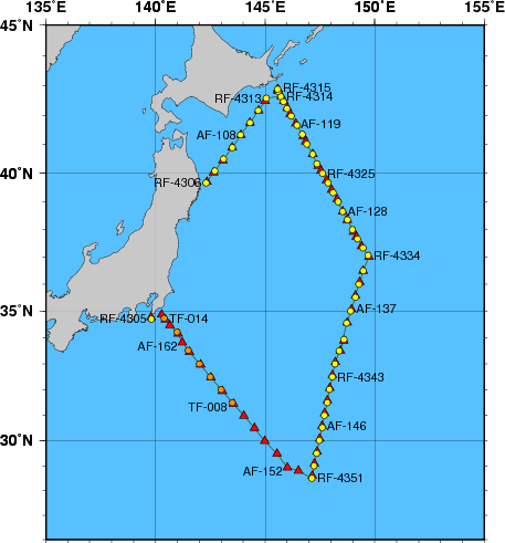 海洋観測点位置図