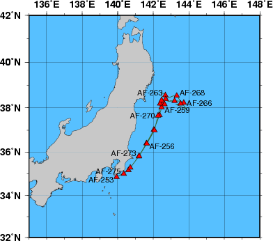 海洋観測点位置図