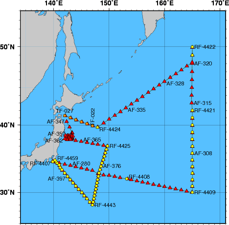 海洋観測点位置図