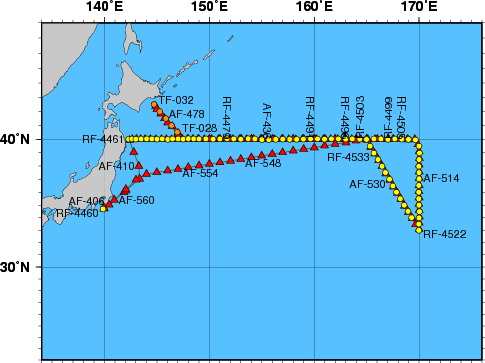 海洋観測点位置図