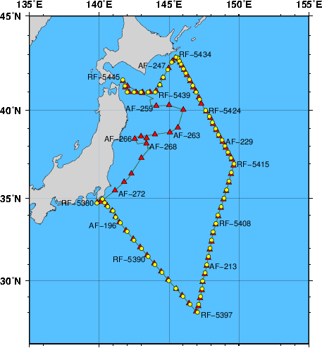 海洋観測点位置図