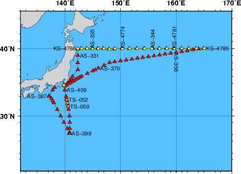 海洋観測点位置図