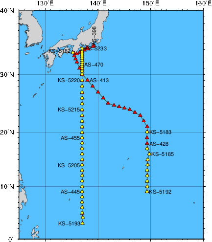 海洋観測点位置図