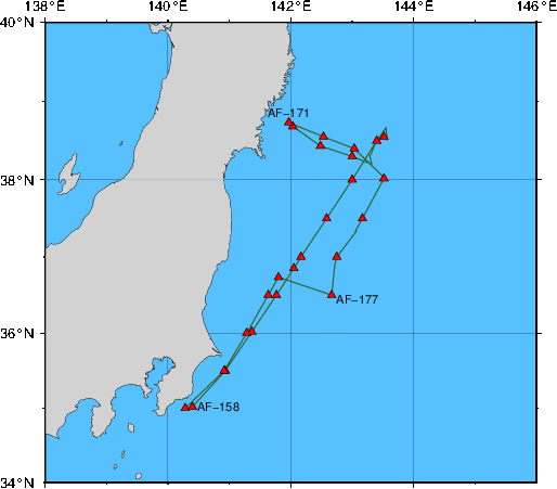 海洋観測点位置図