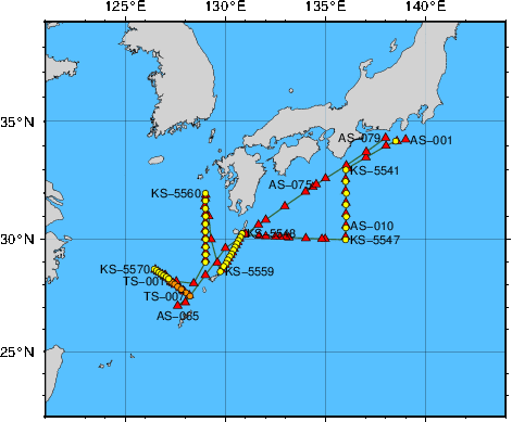 海洋観測点位置図