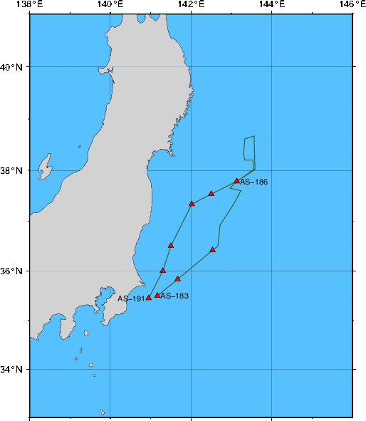 海洋観測点位置図