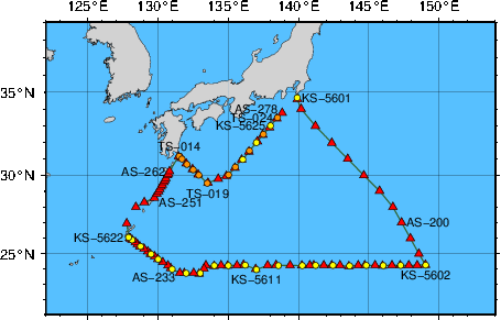 海洋観測点位置図