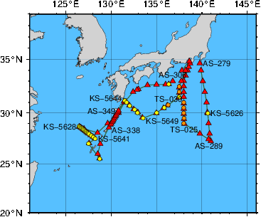海洋観測点位置図
