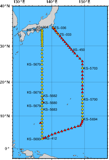 海洋観測点位置図