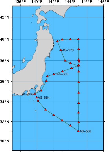 海洋観測点位置図