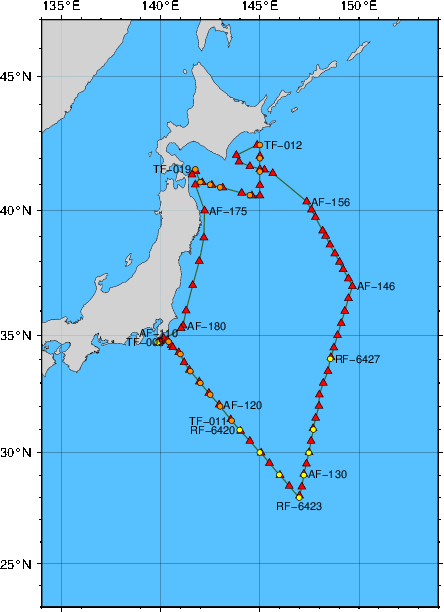 海洋観測点位置図