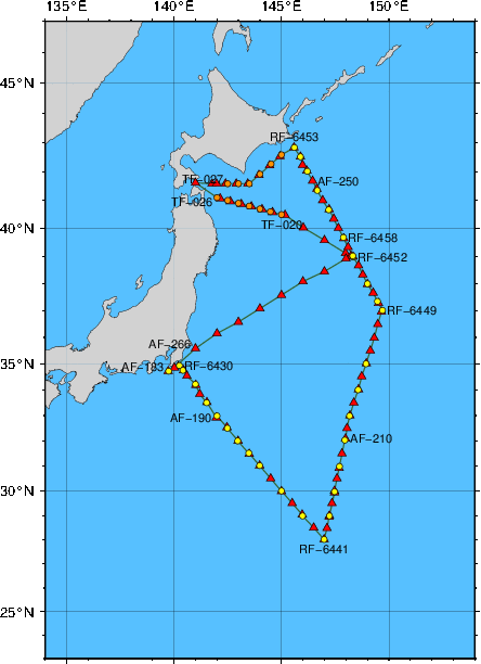 海洋観測点位置図