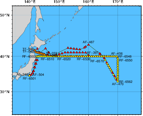 海洋観測点位置図