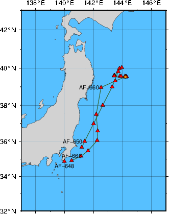 海洋観測点位置図