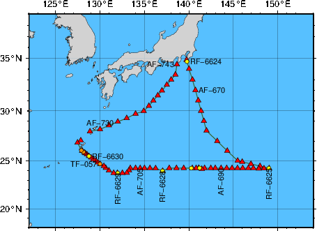 海洋観測点位置図