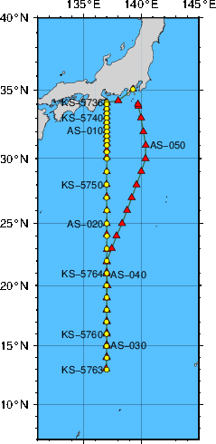 海洋観測点位置図