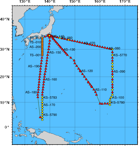 海洋観測点位置図