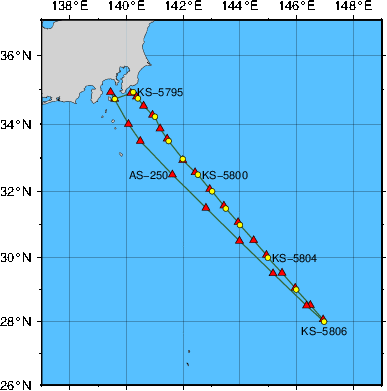海洋観測点位置図