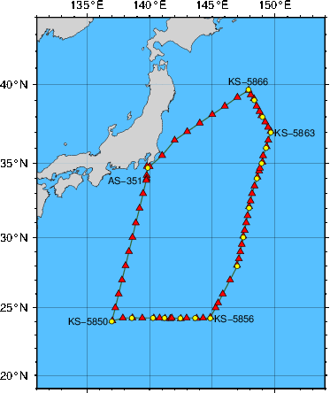 海洋観測点位置図