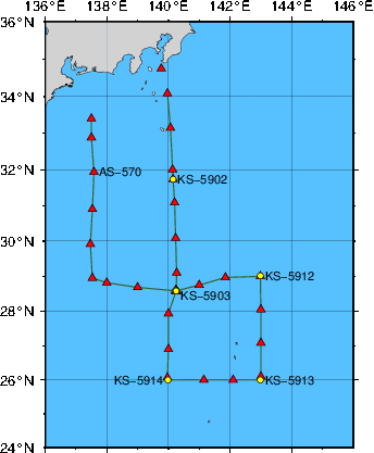海洋観測点位置図