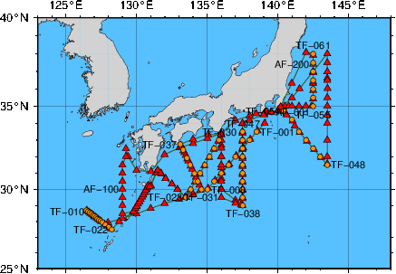 海洋観測点位置図